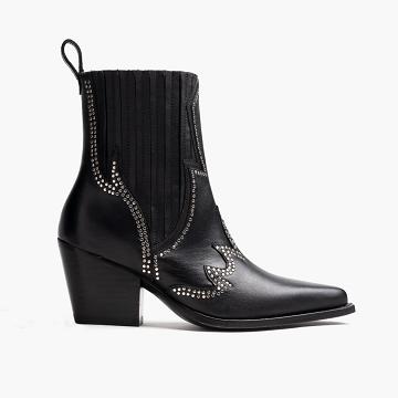 Thursday Boots Boots Icon Läder Högklackade Skor Dam Svarta | SE201ZUT