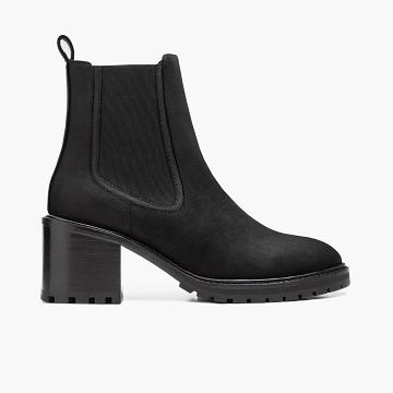 Thursday Boots Boots Knockout Läder Högklackade Skor Dam Svarta | SE199CTV