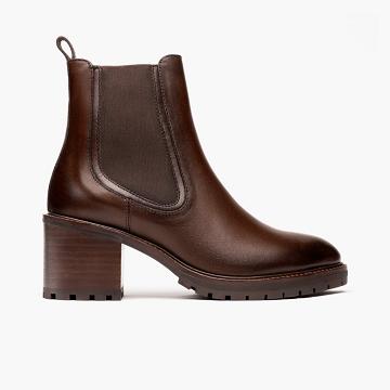 Thursday Boots Boots Knockout Läder Högklackade Skor Dam Kaffe | SE200XYU