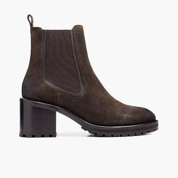 Thursday Boots Boots Knockout Mocka Högklackade Skor Dam Olivgröna | SE198VRW