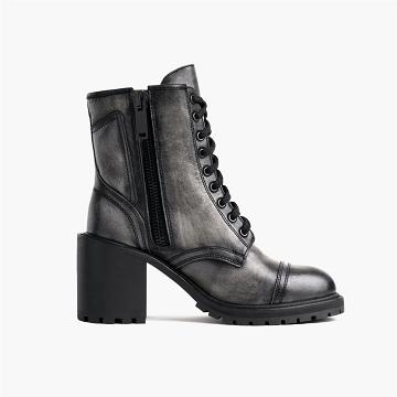 Thursday Boots Boots Rebel Läder Högklackade Skor Dam Grå | SE192EBC