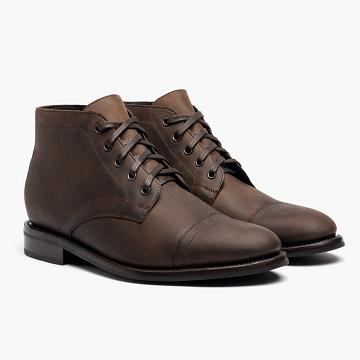 Thursday Boots Cadet Läder Snörkängor Herr Kaffe | SE55PJJ
