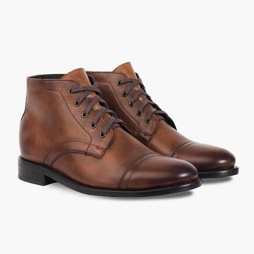 Thursday Boots Cadet Läder Snörkängor Herr Bruna | SE56OKI