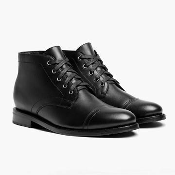 Thursday Boots Cadet Läder Snörkängor Herr Svarta | SE57ILH