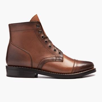 Thursday Boots Captain Läder Rugged & Resilient Snörkängor Dam Bruna | SE17CTV
