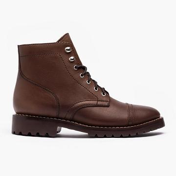 Thursday Boots Captain Läder Rugged & Resilient Stövlar Herr Kaffe | SE390DFM44