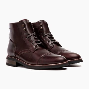 Thursday Boots Captain Läder Rugged & Resilient Stövlar Herr Vinröda | SE390DFM45