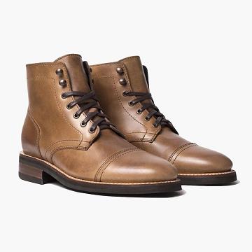 Thursday Boots Captain Läder Snörkängor Herr Bruna | SE53SEL