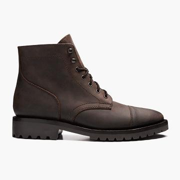 Thursday Boots Captain Läder Stövlar Herr Kaffe | SE390DFM52
