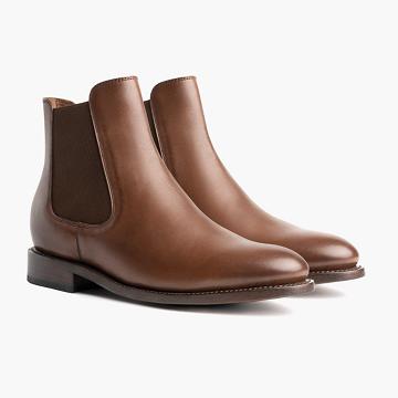 Thursday Boots Cavalier Läder Chelsea Boots Herr Bruna | SE99KOR