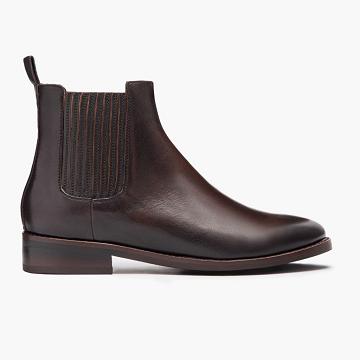 Thursday Boots Dreamer Läder Chelsea Boots Dam Svarta Kaffe | SE232GSO