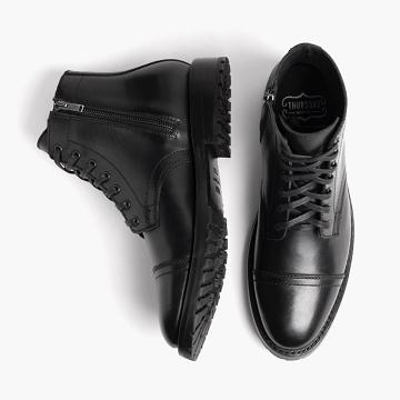 Thursday Boots Major Läder Mocka Snörkängor Herr Svarta | SE406VRW