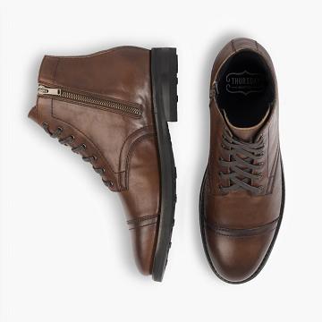 Thursday Boots Major Läder Snörkängor Herr Bruna | SE409ZUT