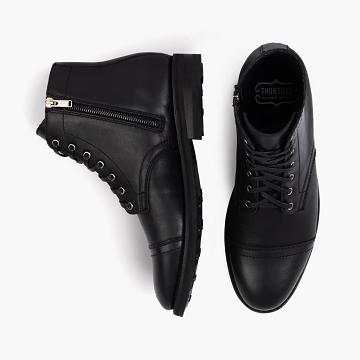 Thursday Boots Major Läder Snörkängor Herr Svarta | SE40NWY