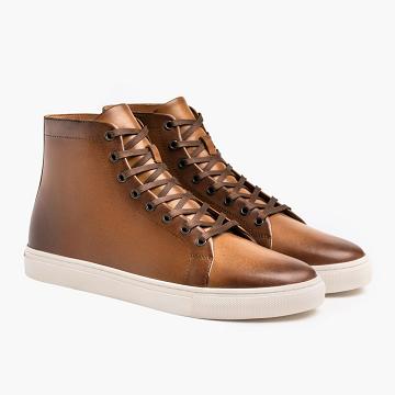 Thursday Boots Premier High Tops Läder Sneakers Herr Guld | SE380VRW