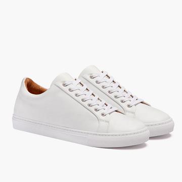 Thursday Boots Premier Low Tops Läder Klassiska Sneakers Herr Vita | SE366AHK