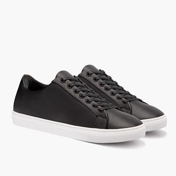 Thursday Boots Premier Low Tops Läder Klassiska Sneakers Herr Svarta | SE367PJJ