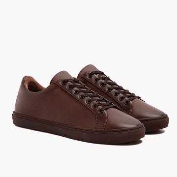 Thursday Boots Premier Low Tops Läder Sneakers Herr Kaffe | SE375WNB