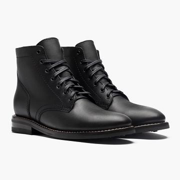 Thursday Boots President Läder Snörkängor Herr Svarta | SE403MQZ