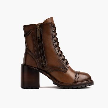 Thursday Boots Rebel Läder Snörkängor Dam Bruna | SE172VRW