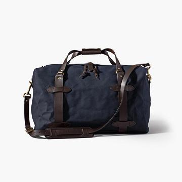 Thursday Boots Rugged Twill Duffle Läder Väska Herr Marinblå | SE313SEL