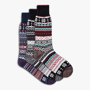 Thursday Boots Sodello Norwegian Bomull 3-Pack Strumpor Herr Olika Färger | SE252XYU