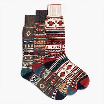 Thursday Boots Sodello Southern Sun Bomull 3-Pack Strumpor Herr Orange Olika Färger | SE24GSO